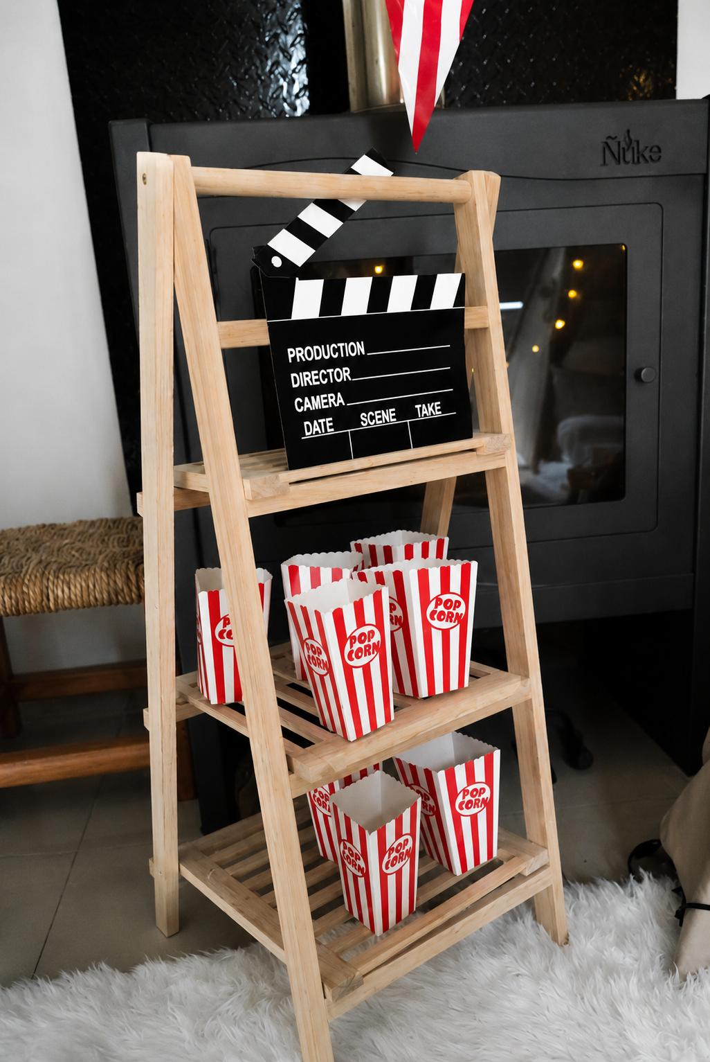 Baldes de pochoclo estilo cine