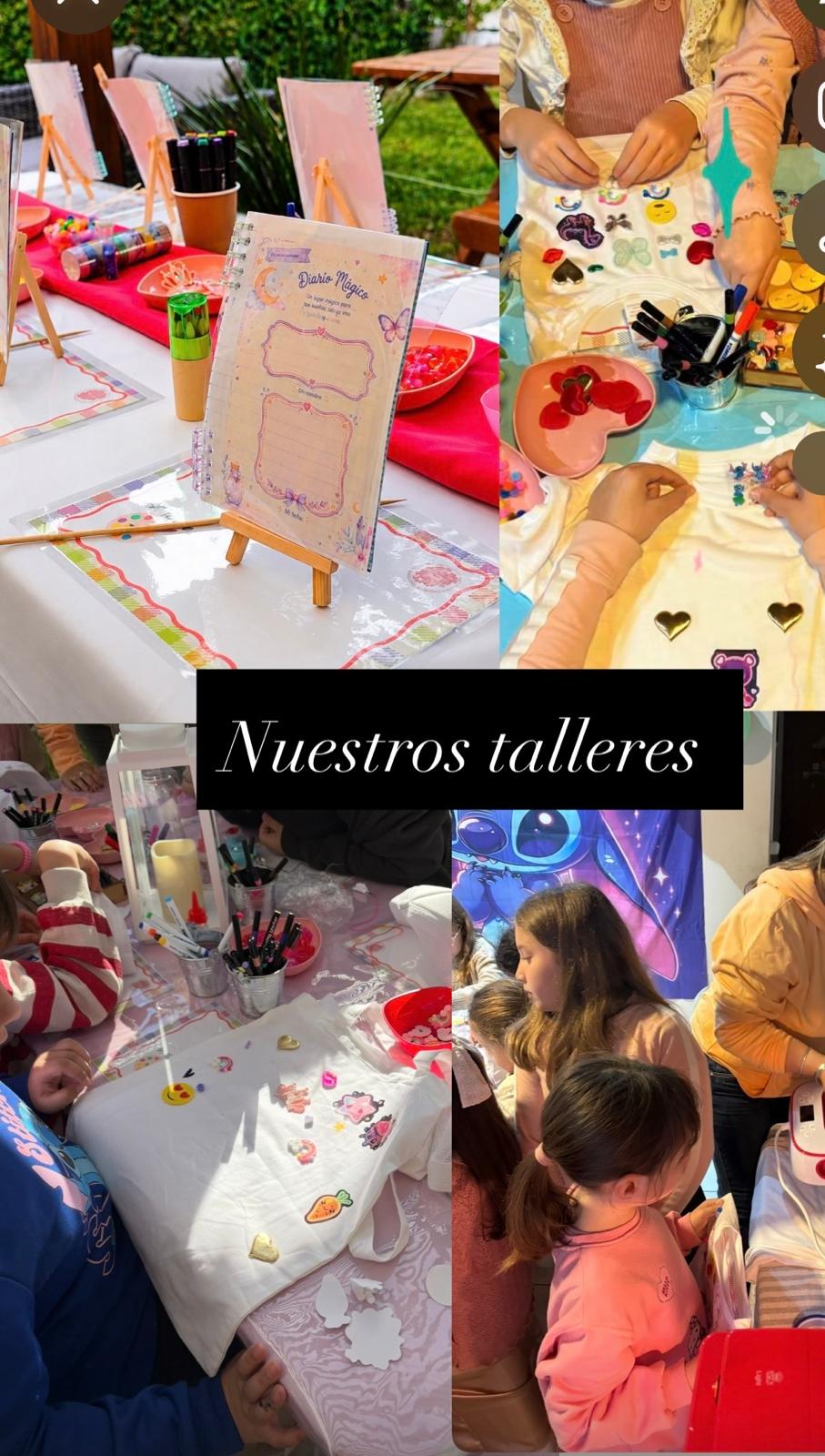 Manualidades, cuentas y marcadores de colores