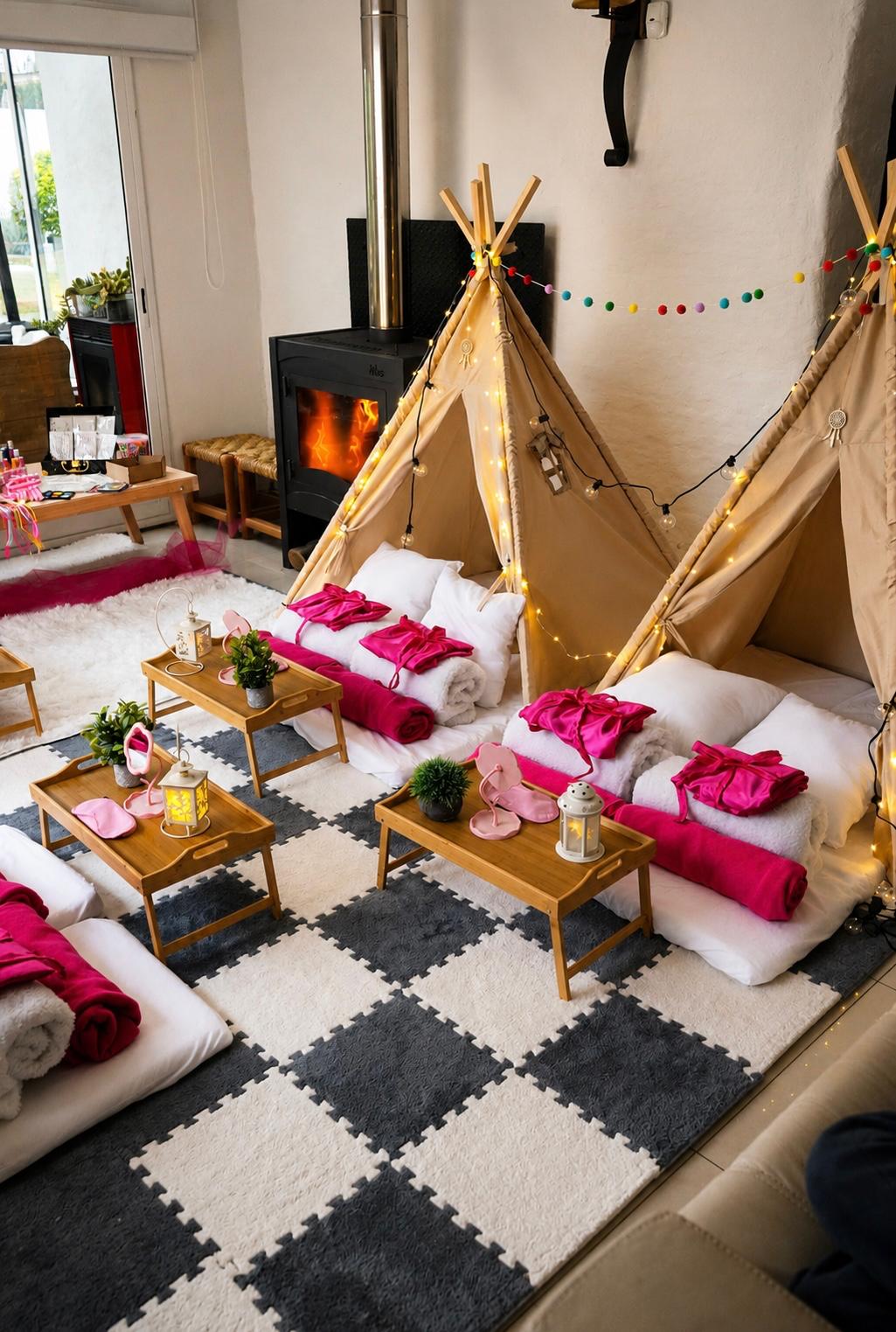 Living con carpas y luces